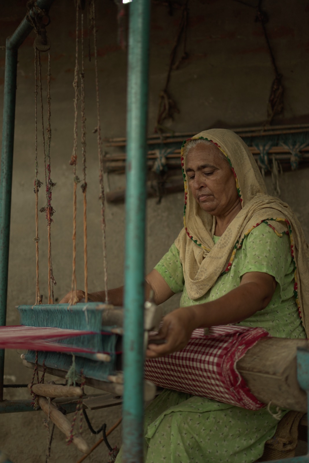 Weaver at the loom